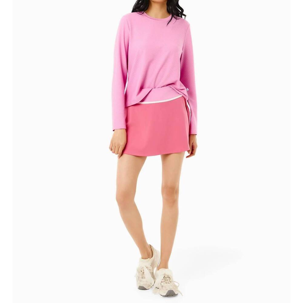NEW ADDISON BAY smooth sport seamed flounce skorts in rose orchid cherry